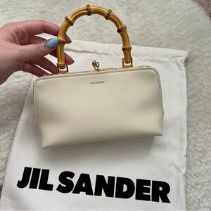 Jil Sander Goji Bamboo Mini Bag in Eggshell